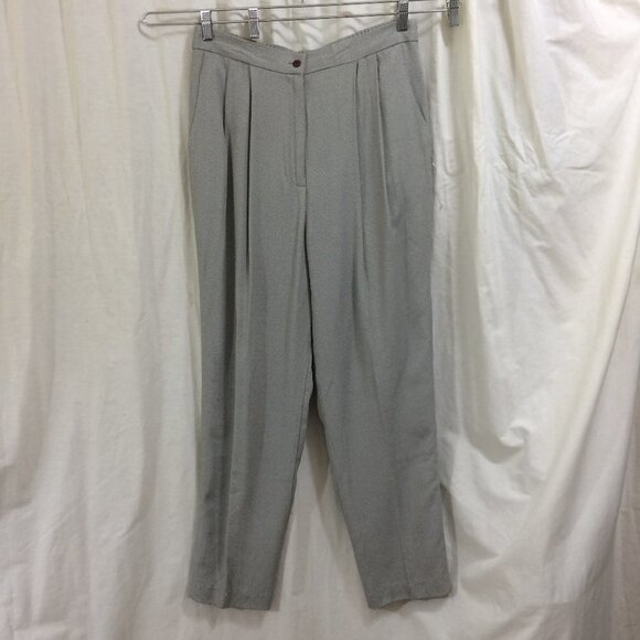 DC Perceptions Vintage Pants 1990s Trousers Harem Tapered NOS Pleated Gray 16 - Picture 1 of 6